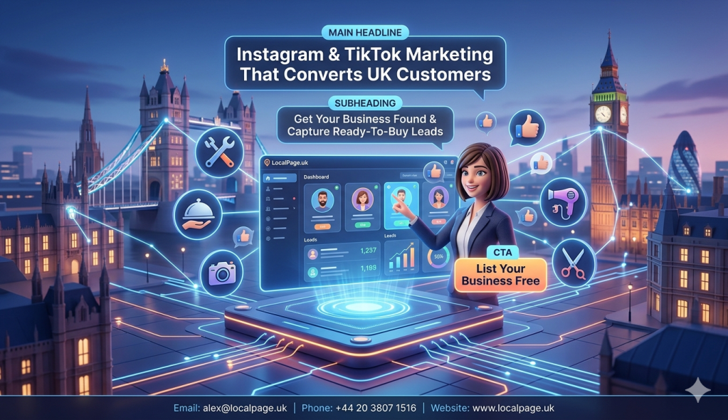 UK Instagram & TikTok Marketing to Convert Customers |&nbsp;LocalPage.uk